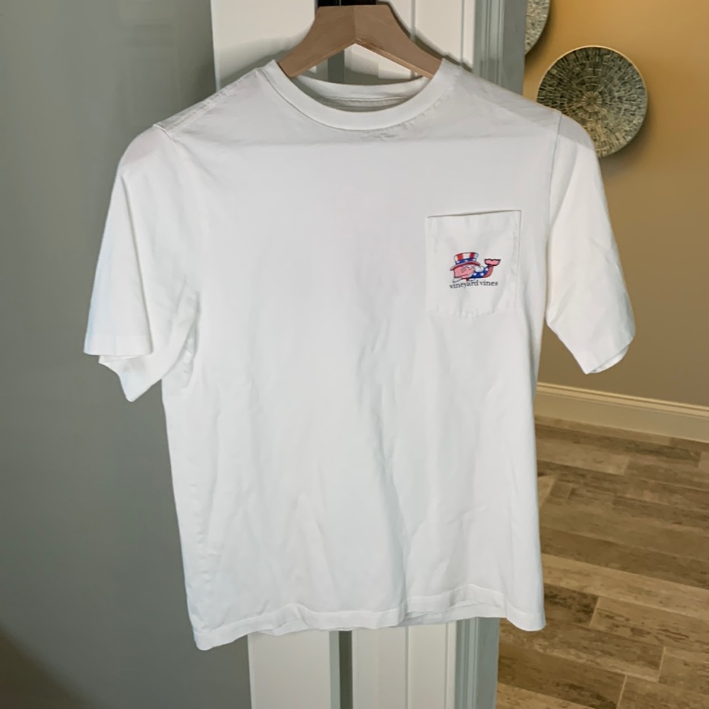 Boys Vineyard Vines Uncle Sam pocket t shirt shirt sleeve size youth large